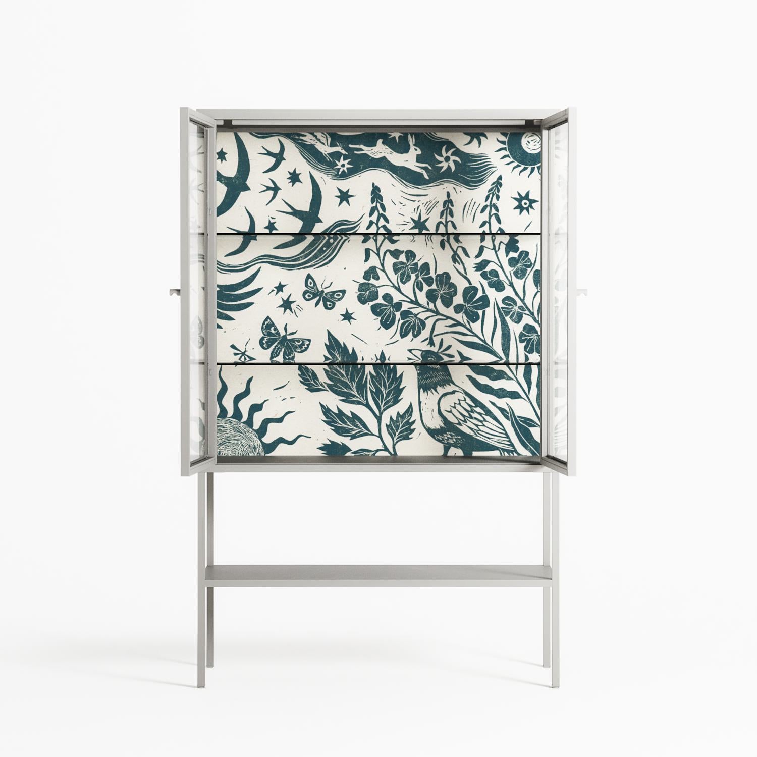 Ode to Summer 3 - Loft Cabinet - Diana Catchpole - Chalk - Clear glass