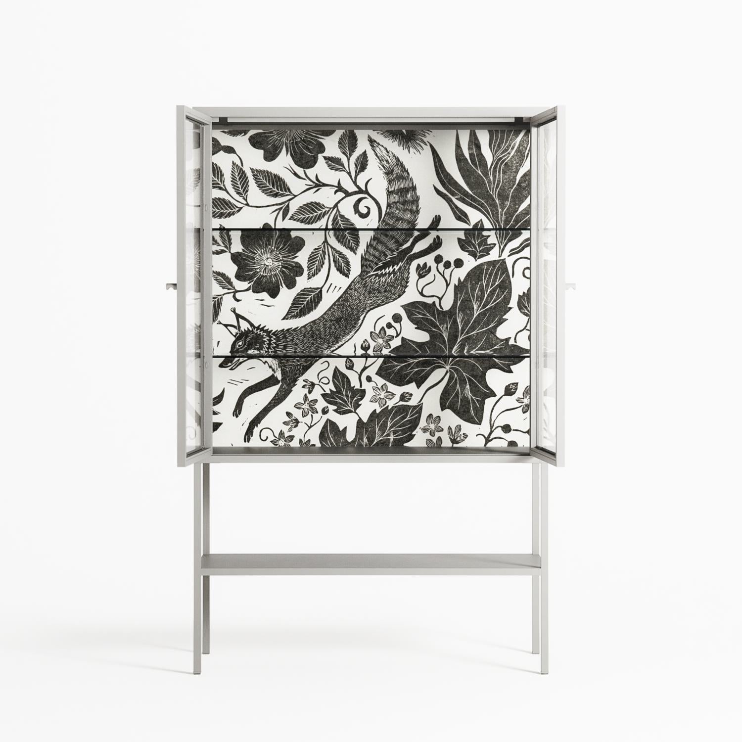 Ode to Summer 4 - Loft Cabinet - Diana Catchpole - Chalk - Clear glass