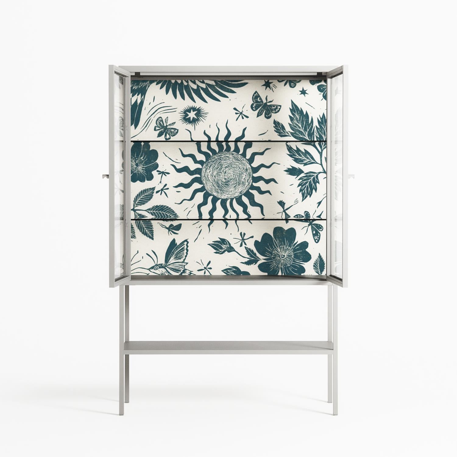 Ode to Summer 6 - Loft Cabinet - Diana Catchpole - Chalk - Clear glass
