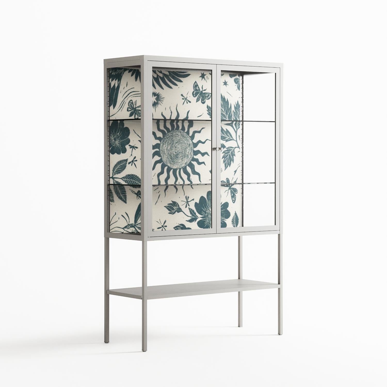 Ode to Summer 6 - Loft Cabinet - Diana Catchpole - Chalk - Clear glass