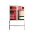 Harmonic - Loft Cabinet - Rikki Hewitt - Chalk - Clear glass