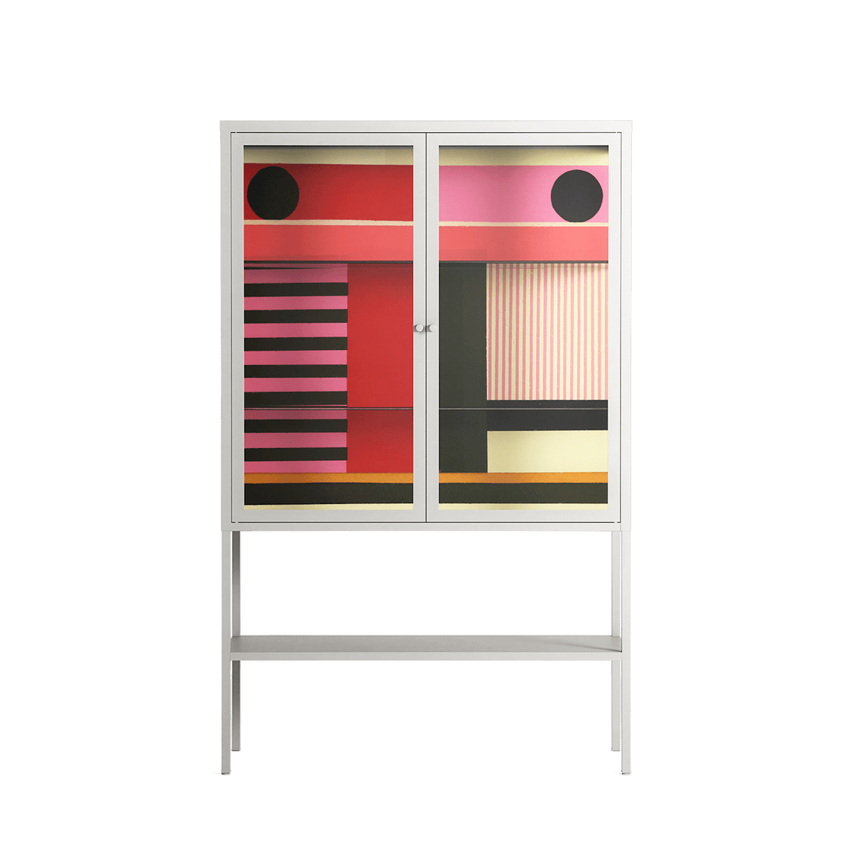 Harmonic - Loft Cabinet - Rikki Hewitt - Chalk - Clear glass