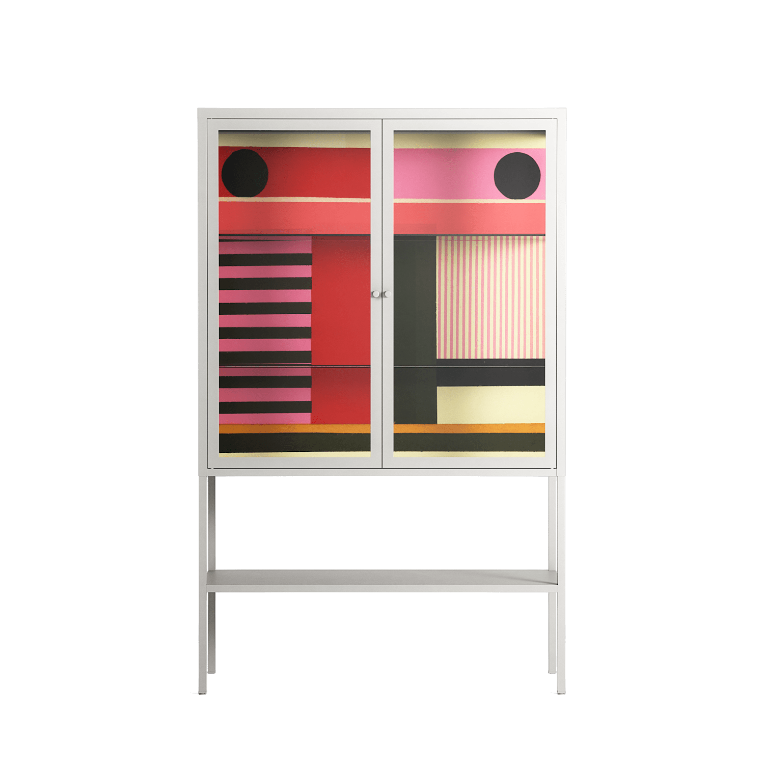 Harmonic - Loft Cabinet - Rikki Hewitt - Chalk - Clear glass
