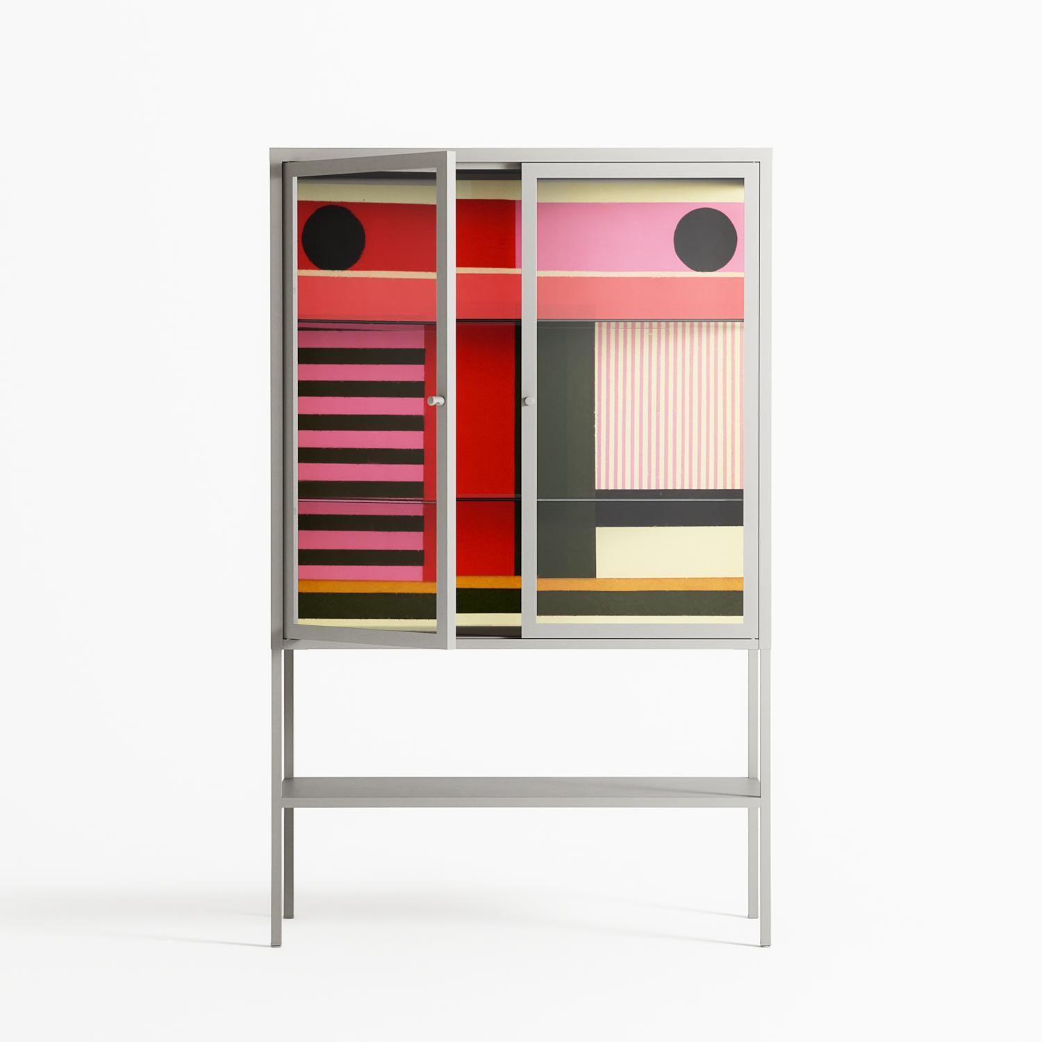 Harmonic - Loft Cabinet - Rikki Hewitt - Chalk - Clear glass