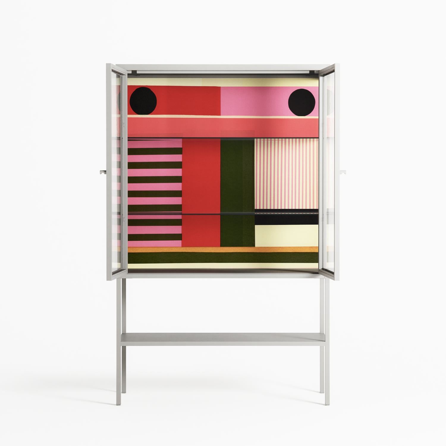 Harmonic - Loft Cabinet - Rikki Hewitt - Chalk - Clear glass