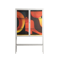 Swift - Loft Cabinet - Rikki Hewitt - Chalk - Clear glass