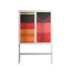 Turnstile - Loft Cabinet - Rikki Hewitt - Chalk - Clear glass