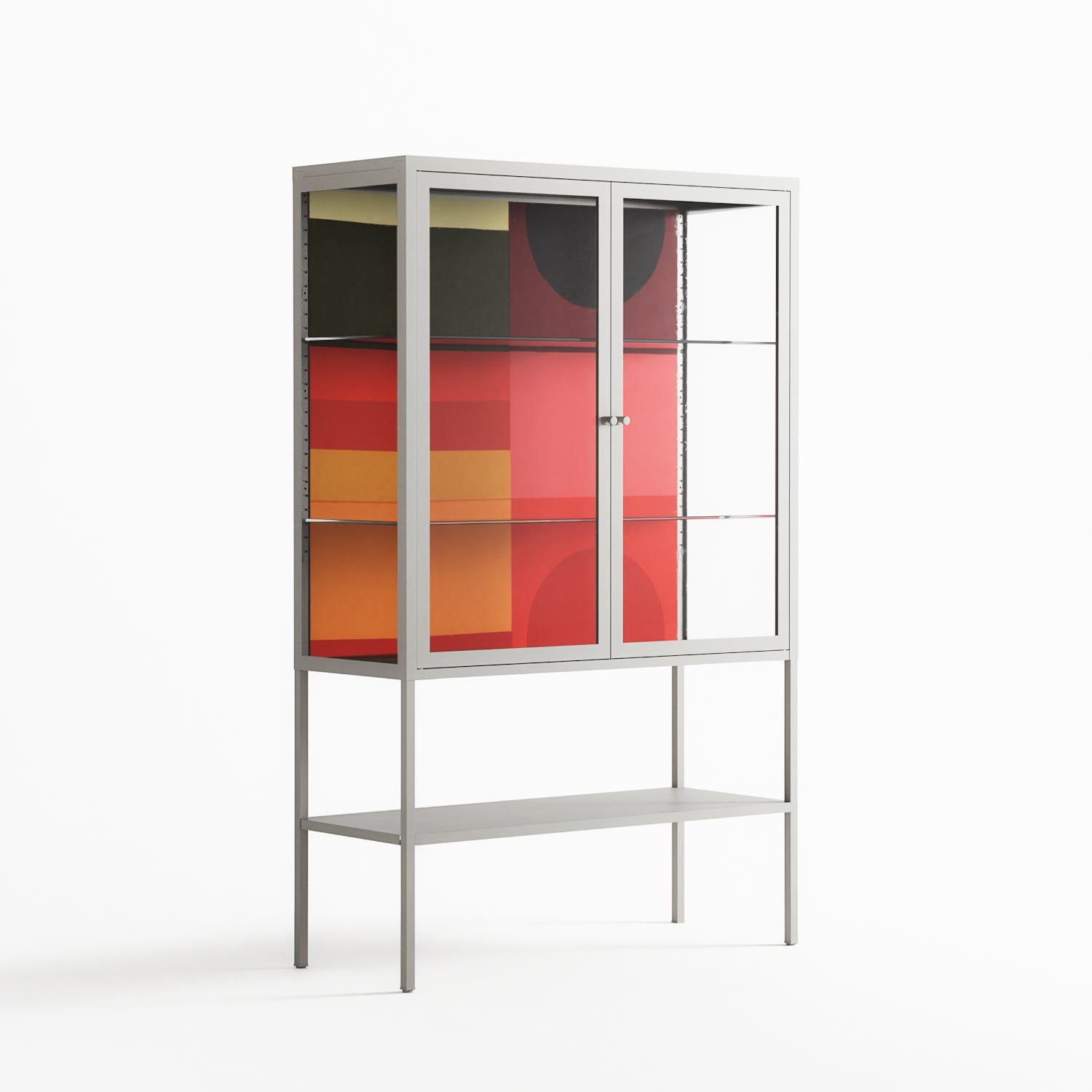 Turnstile - Loft Cabinet - Rikki Hewitt - Chalk - Clear glass
