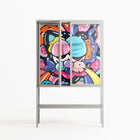 Sansone - Loft Cabinet - Maddalena Fanfani - Chalk - Clear glass