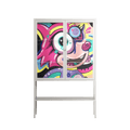 HappyFe - Loft Cabinet - Maddalena Fanfani - Chalk - Clear glass