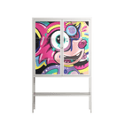HappyFe - Loft Cabinet - Maddalena Fanfani - Chalk - Clear glass