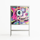 HappyFe - Loft Cabinet - Maddalena Fanfani - Chalk - Clear glass
