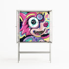 HappyFe - Loft Cabinet - Maddalena Fanfani - Chalk - Clear glass