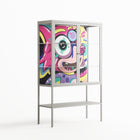 HappyFe - Loft Cabinet - Maddalena Fanfani - Chalk - Clear glass
