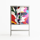 Fragments Of A Painted Souls - Loft Cabinet - Mathilda Kienast - Chalk - Clear glass