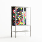 Orbiting Around Herself - Loft Cabinet - Mathilda Kienast - Chalk - Clear glass
