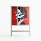 Unseen In Plain Sight - Loft Cabinet - Mathilda Kienast - Chalk - Clear glass