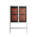 Berry Branch - Loft Cabinet - Ethan Fender - Chalk - Clear glass