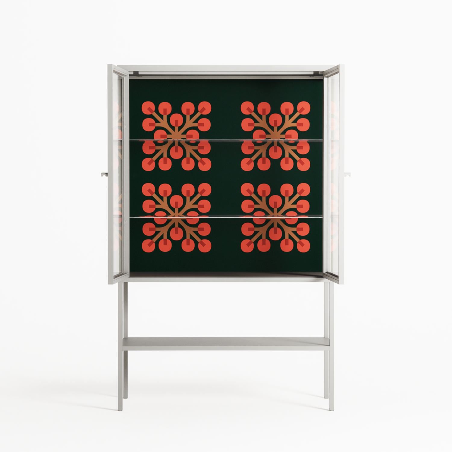 Berry Branch - Loft Cabinet - Ethan Fender - Chalk - Clear glass