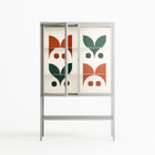 Curious Creatures - Loft Cabinet - Ethan Fender - Chalk - Clear glass