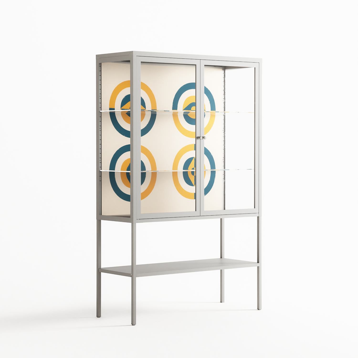 Gleam Dusk - Loft Cabinet - Ethan Fender - Chalk - Clear glass