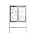 White Flowers - Loft Cabinet - Konrad Blaszczyk - Chalk - Overlay Glass