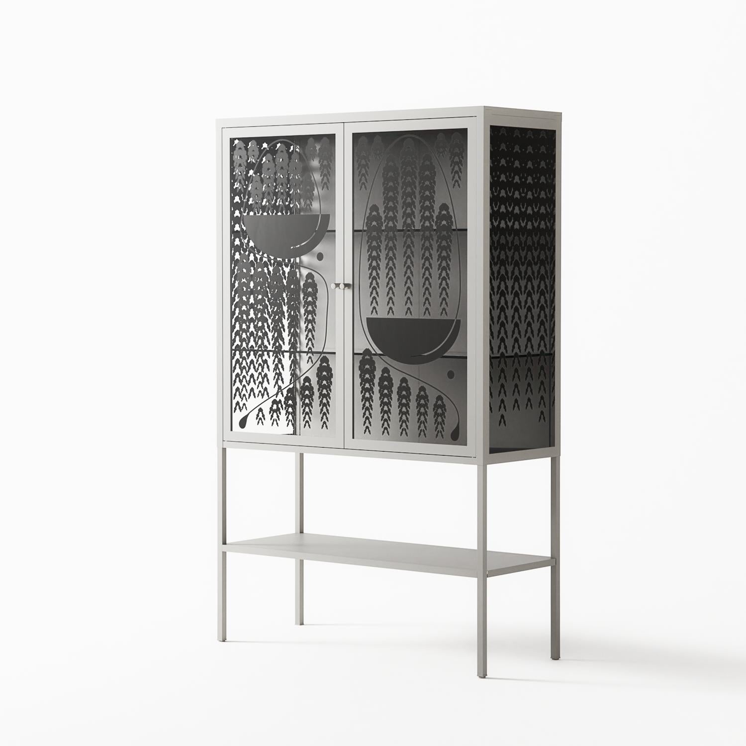 Black Fern - Loft Cabinet - Konrad Blaszczyk - Chalk - Overlay Glass