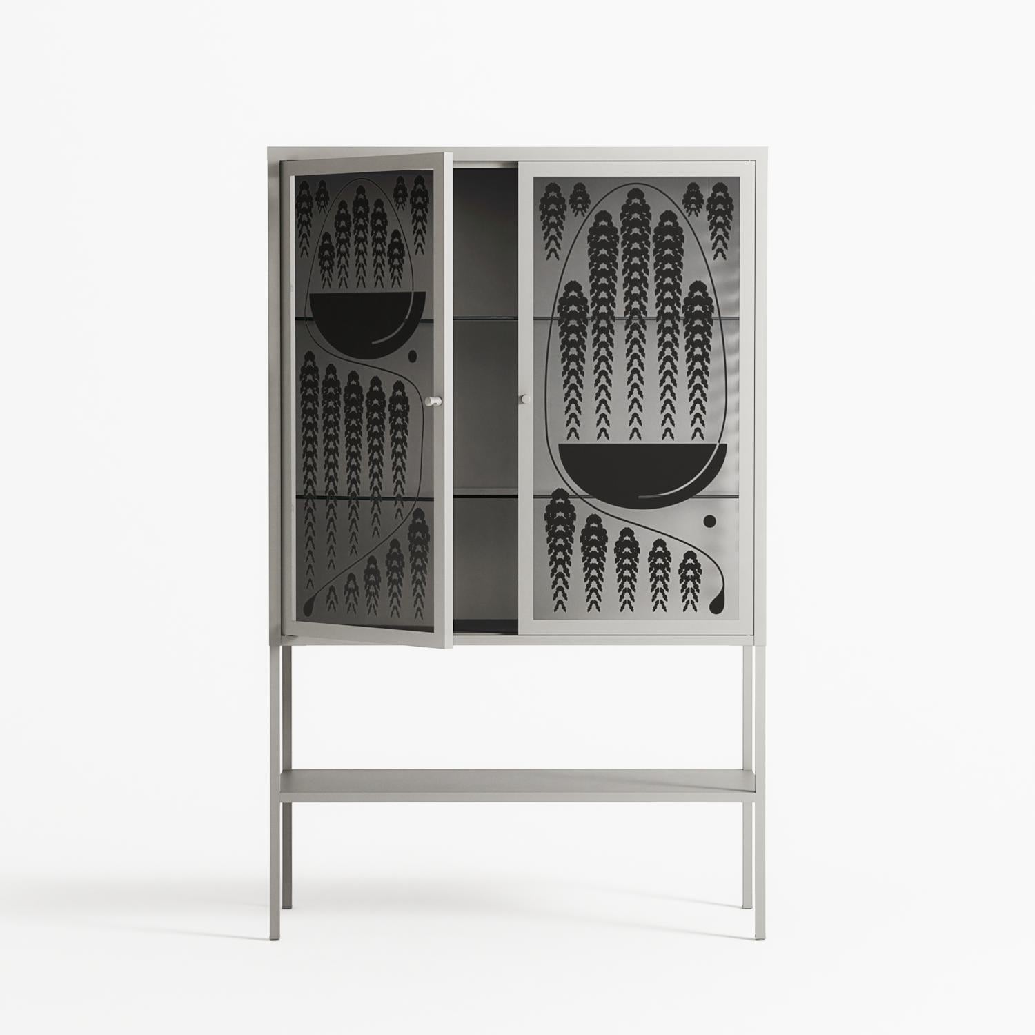 Black Fern - Loft Cabinet - Konrad Blaszczyk - Chalk - Overlay Glass