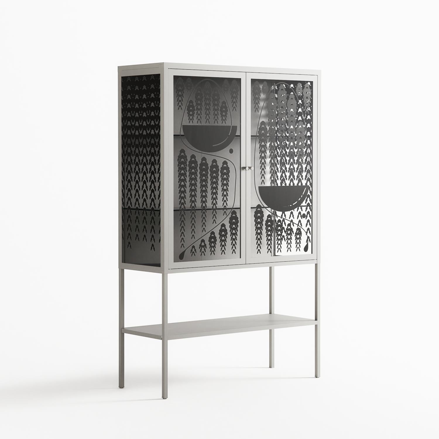 Black Fern - Loft Cabinet - Konrad Blaszczyk - Chalk - Overlay Glass