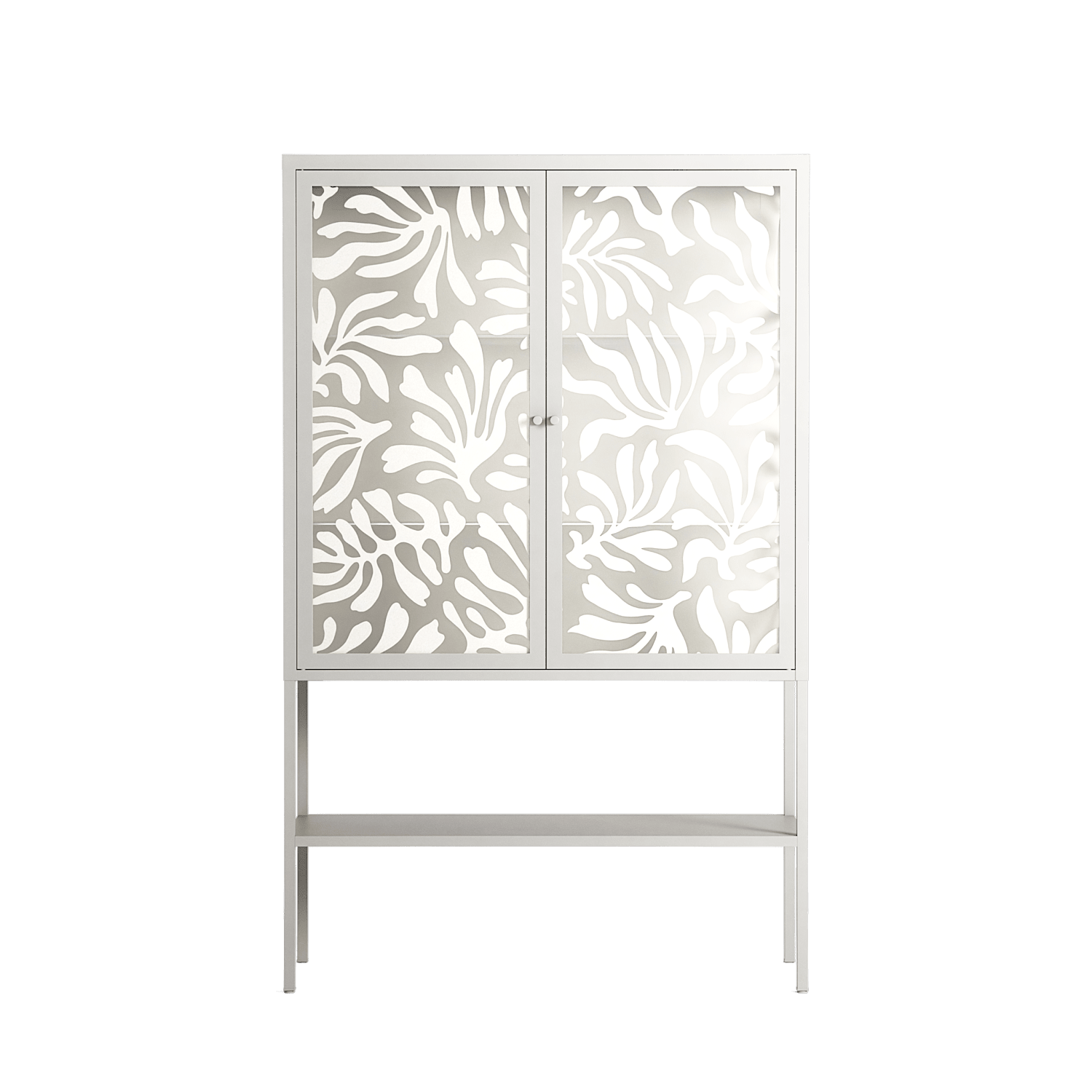 Botanica Offwhite - Loft Cabinet - Amy Suther - Chalk - Overlay Glass