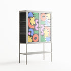 Fun Shapes - Loft Cabinet - Sandra Hutter - Chalk - Overlay Glass