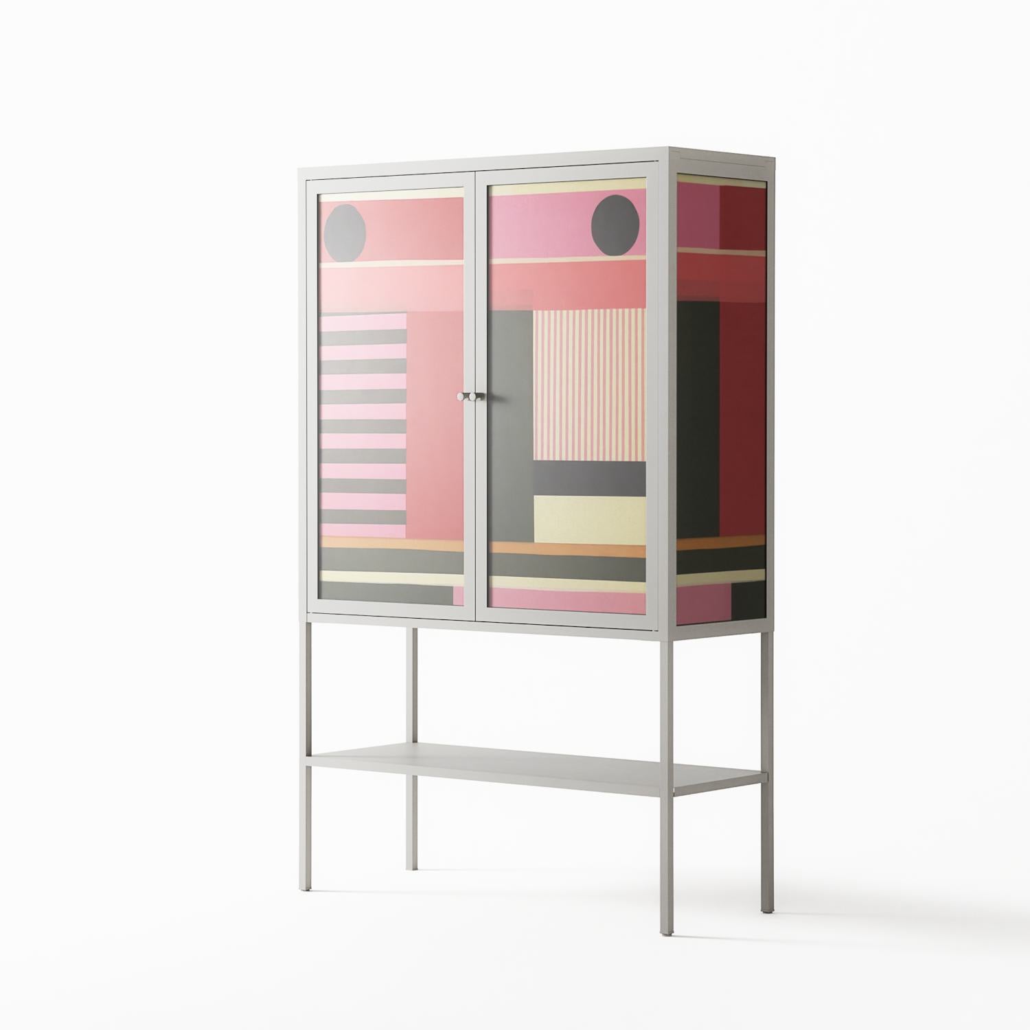 Harmonic - Loft Cabinet - Rikki Hewitt - Chalk - Overlay Glass
