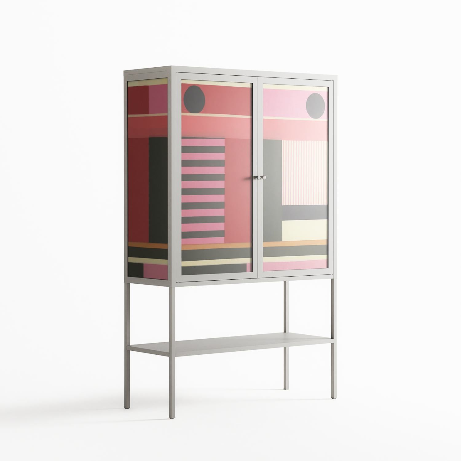 Harmonic - Loft Cabinet - Rikki Hewitt - Chalk - Overlay Glass