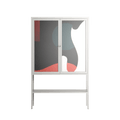 Plume - Loft Cabinet - Rikki Hewitt - Chalk - Overlay Glass