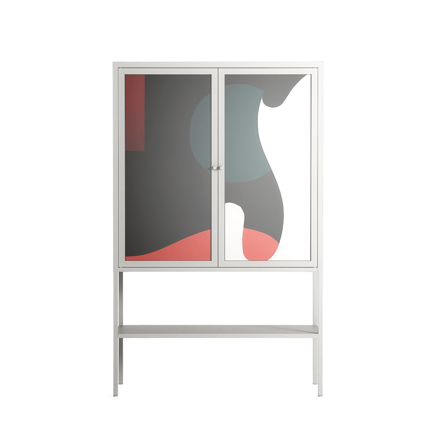 Plume - Loft Cabinet - Rikki Hewitt - Chalk - Overlay Glass