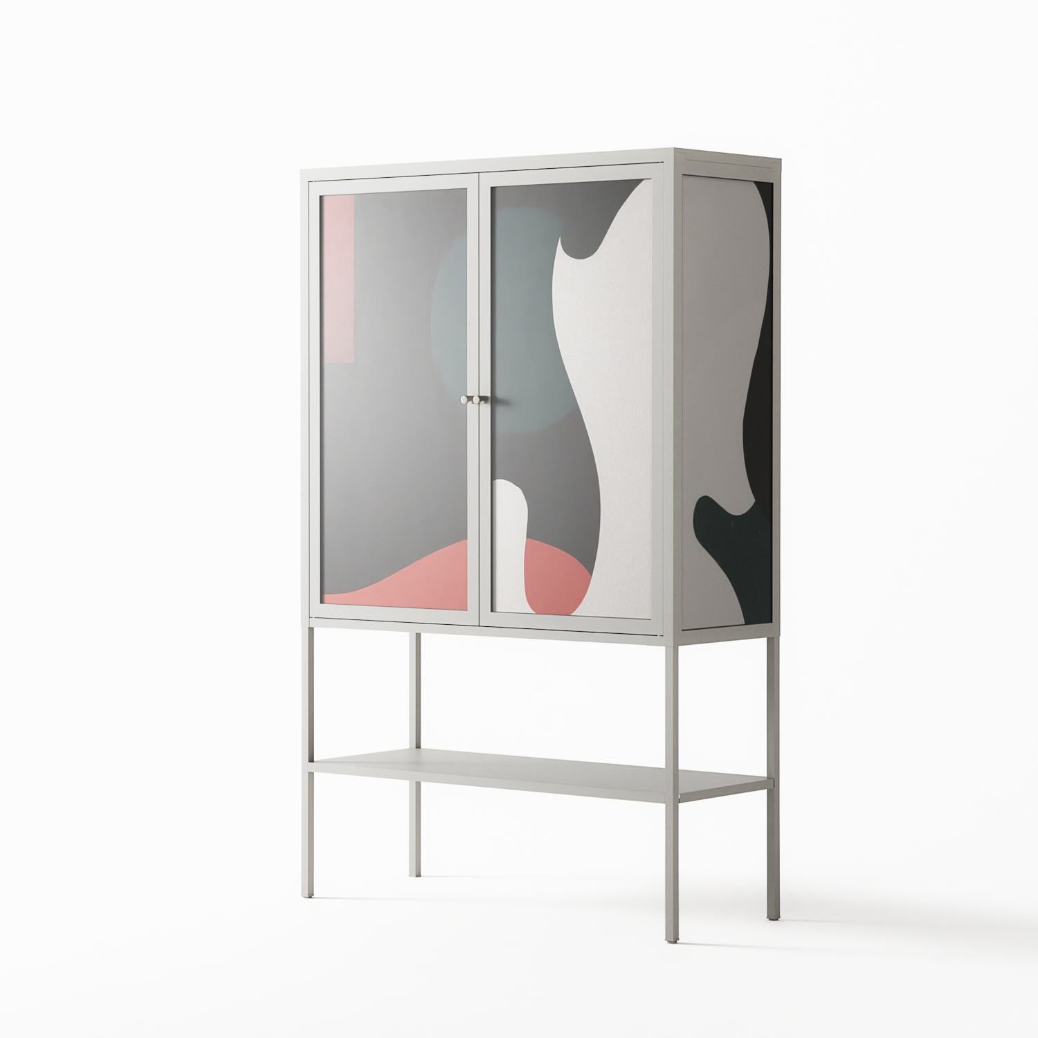 Plume - Loft Cabinet - Rikki Hewitt - Chalk - Overlay Glass