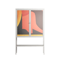 Swift - Loft Cabinet - Rikki Hewitt - Chalk - Overlay Glass