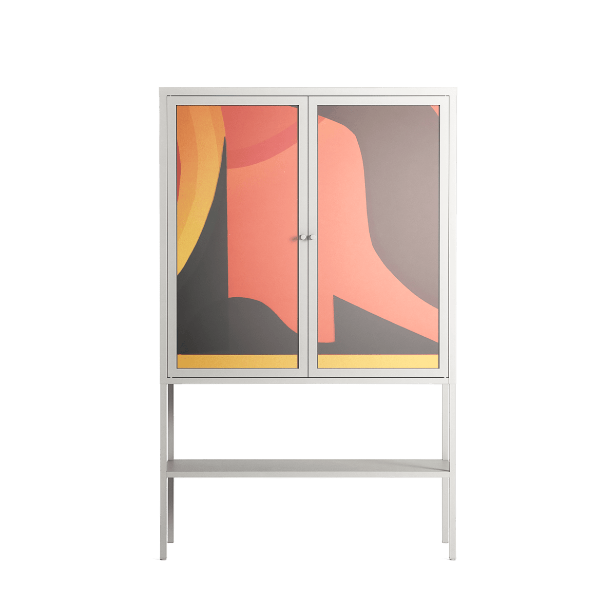 Swift - Loft Cabinet - Rikki Hewitt - Chalk - Overlay Glass