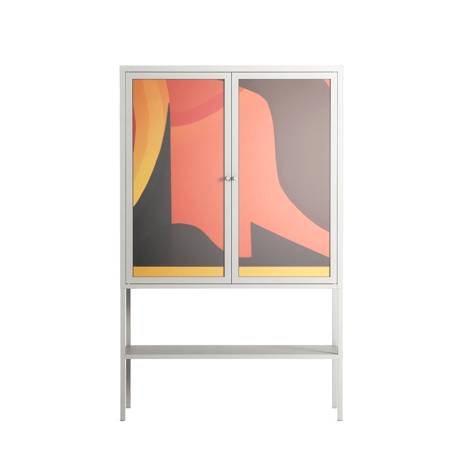 Swift - Loft Cabinet - Rikki Hewitt - Chalk - Overlay Glass