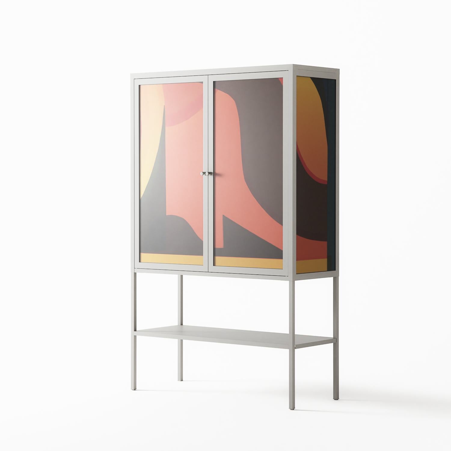 Swift - Loft Cabinet - Rikki Hewitt - Chalk - Overlay Glass