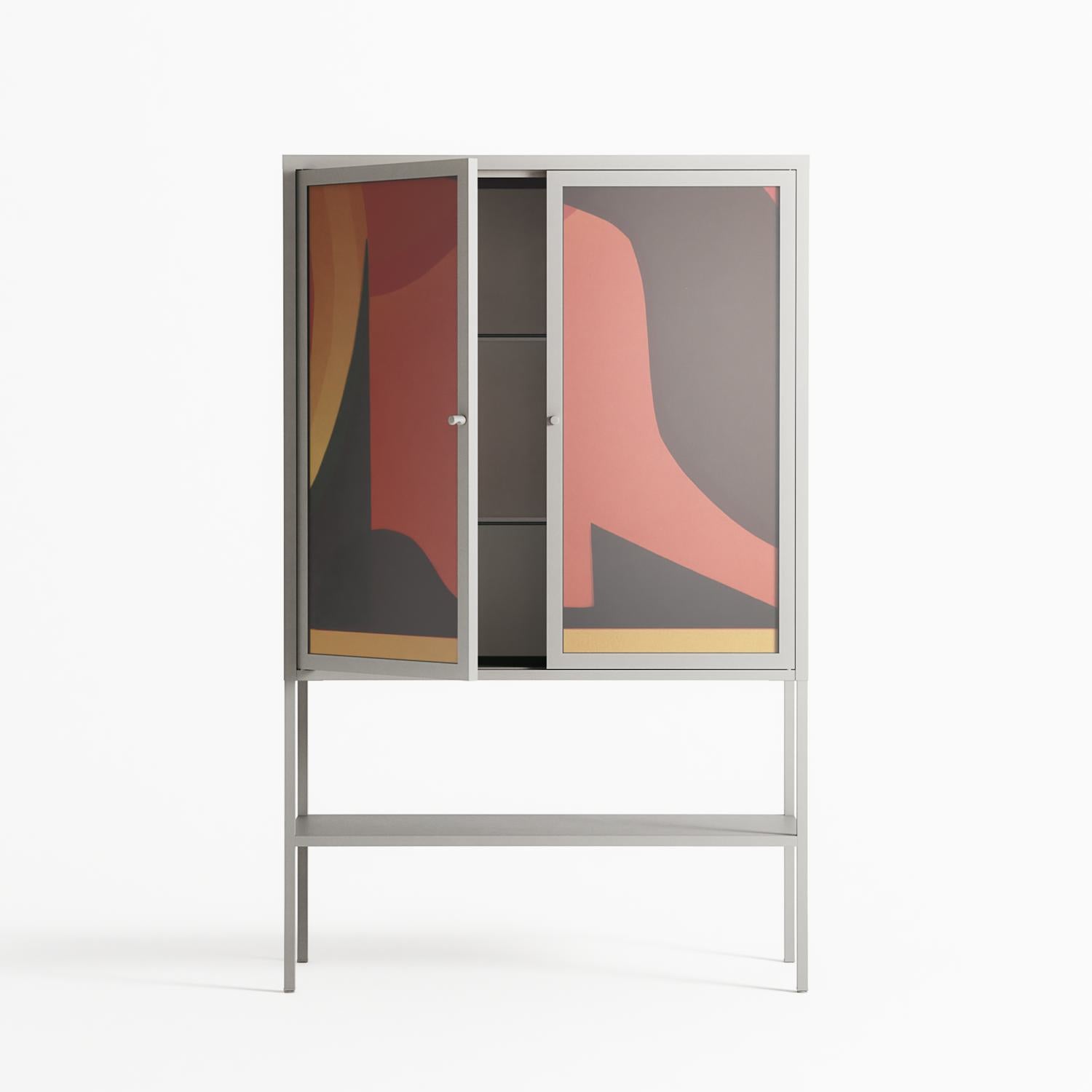 Swift - Loft Cabinet - Rikki Hewitt - Chalk - Overlay Glass