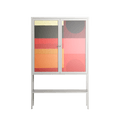 Turnstile - Loft Cabinet - Rikki Hewitt - Chalk - Overlay Glass