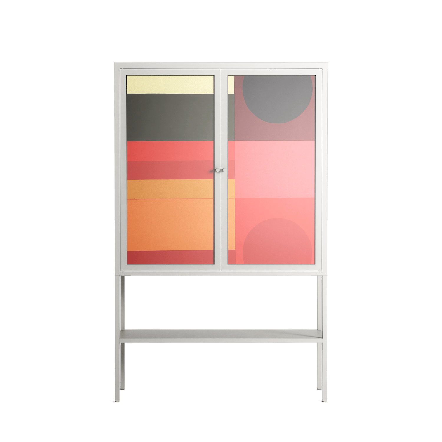 Turnstile - Loft Cabinet - Rikki Hewitt - Chalk - Overlay Glass