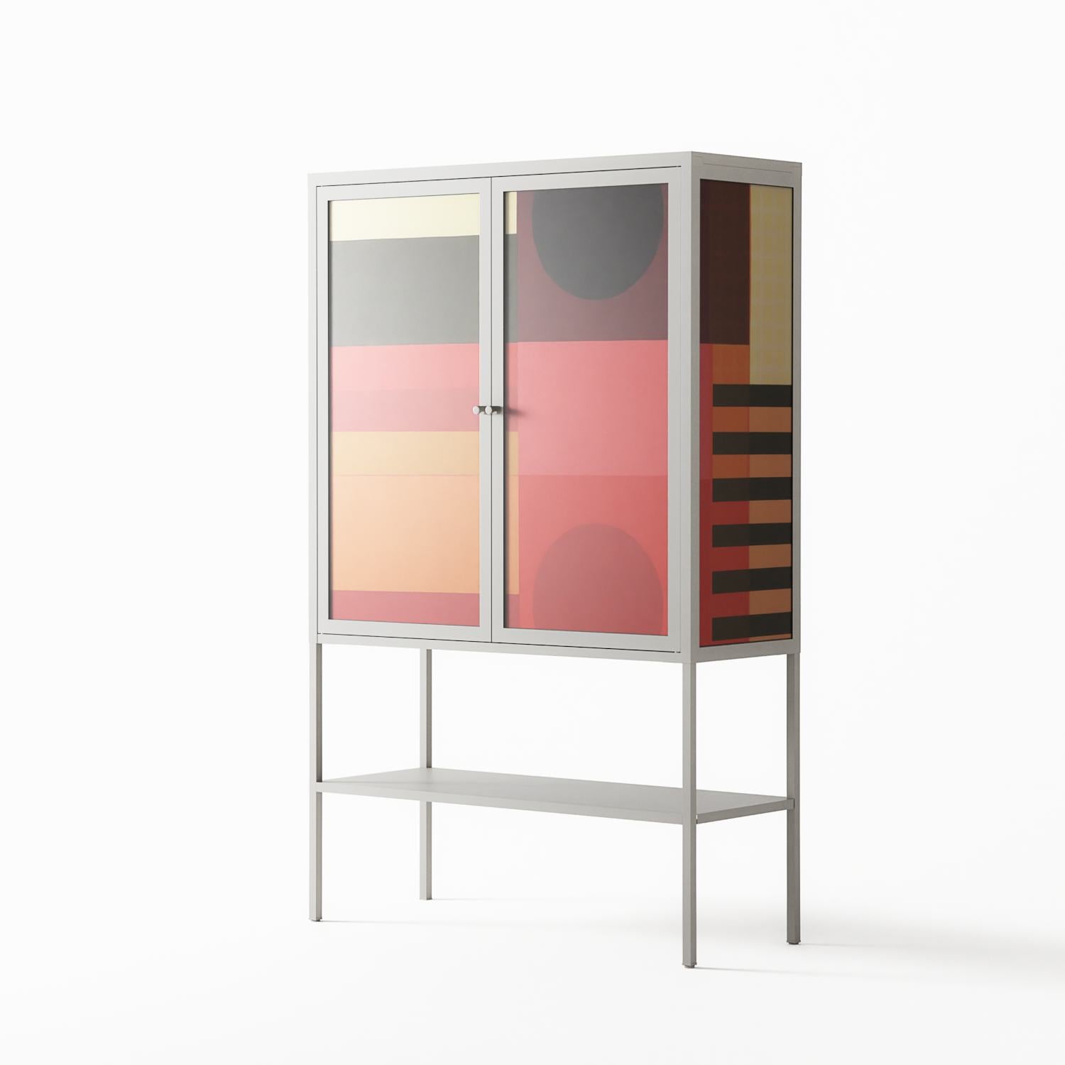 Turnstile - Loft Cabinet - Rikki Hewitt - Chalk - Overlay Glass