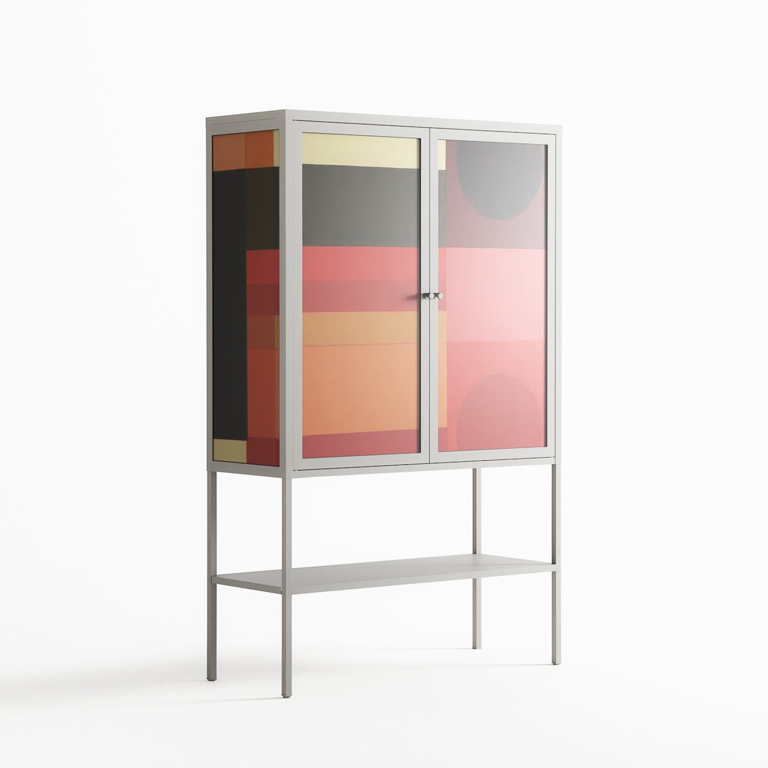 Turnstile - Loft Cabinet - Rikki Hewitt - Chalk - Overlay Glass