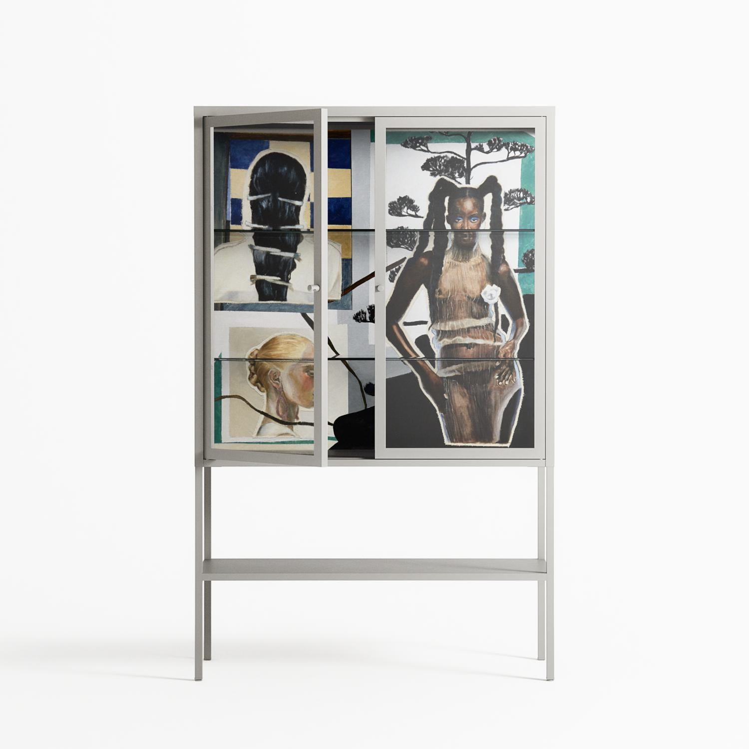 Dreaming With Open Eyes - Loft Cabinet - Sophie Goudman-Peachey - Chalk - Clear glass
