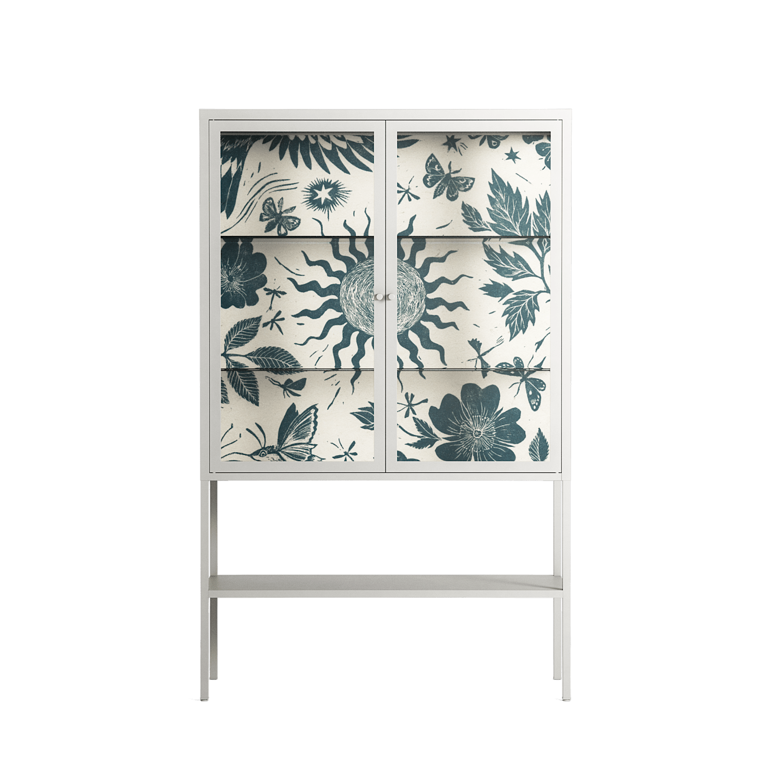 Ode to Summer 6 - Loft Cabinet - Diana Catchpole - Chalk - Clear glass