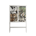As The Rain Falls - Loft Cabinet - Sophie Goudman-Peachey - Chalk - Clear glass