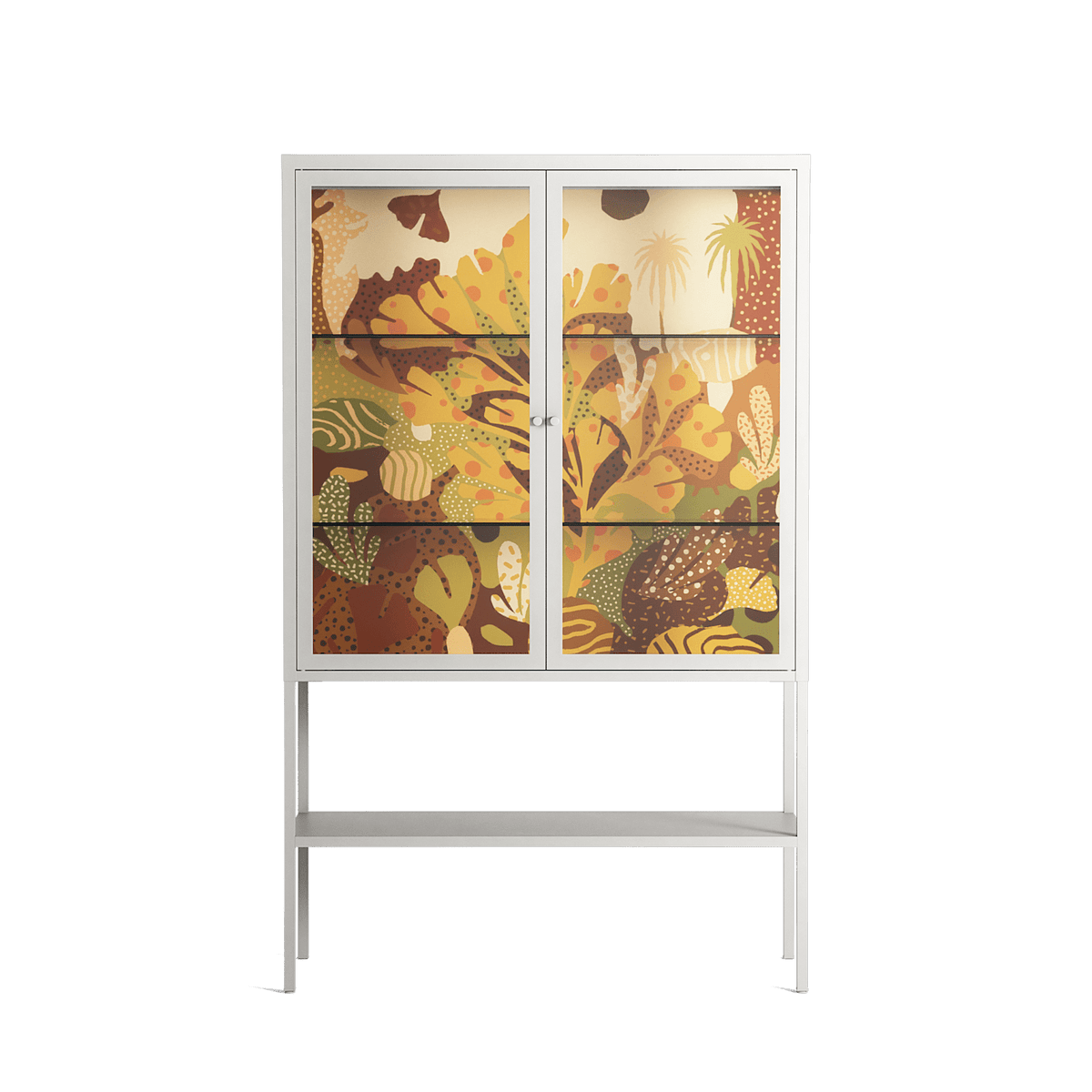 A Bridge Across Time 4 - Loft Cabinet - Nick Liefhebber - Chalk - Clear glass