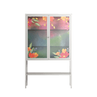Abstract Spring Flowers - Loft Cabinet - Raissa Oltmanns - Chalk - Overlay Glass